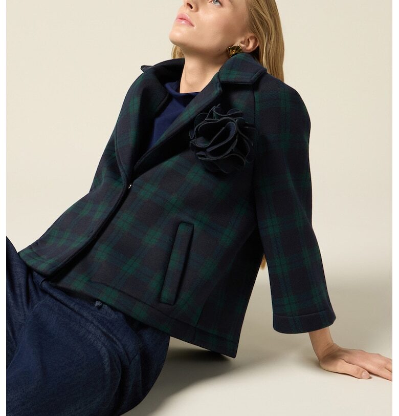 Карирано сако с 3/4 ръкави Oltre