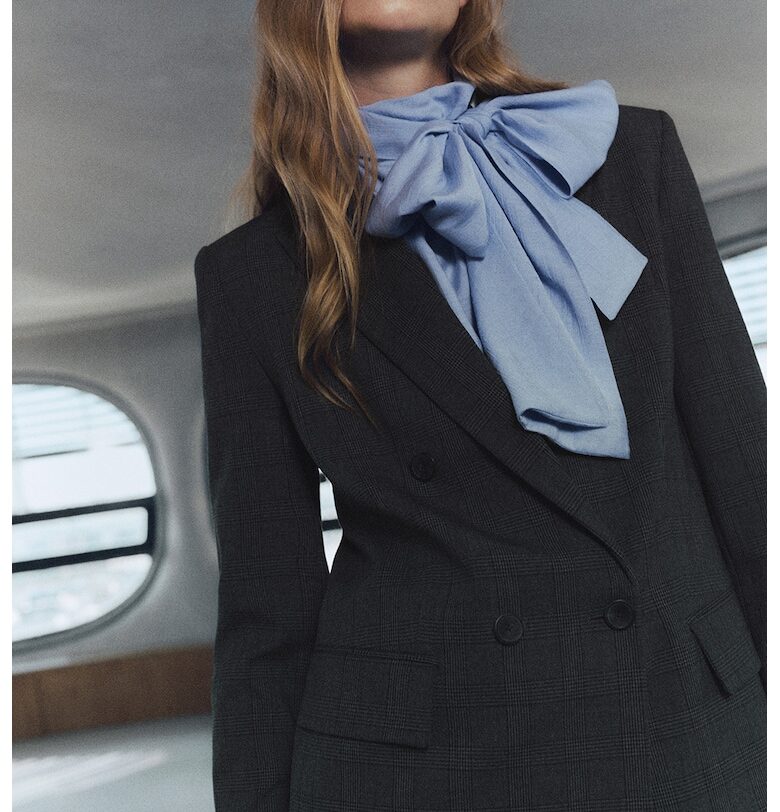 Карирано сако с двуредно закопчаване Mango