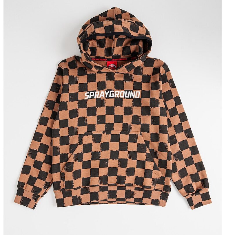 Карирано худи с джоб кенгуру Sprayground