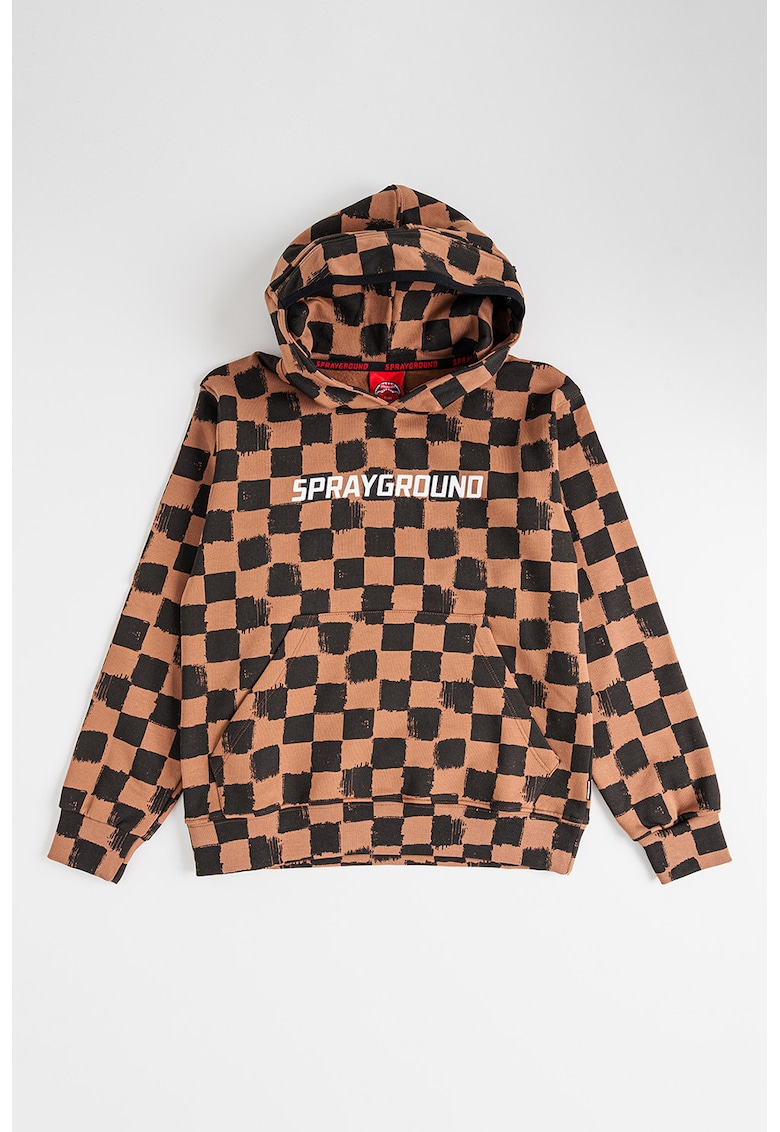 Карирано худи с джоб кенгуру Sprayground