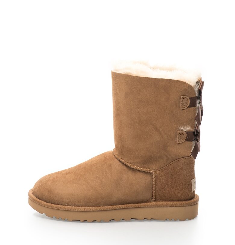 Кафяви велурени боти Bailey с панделки UGG