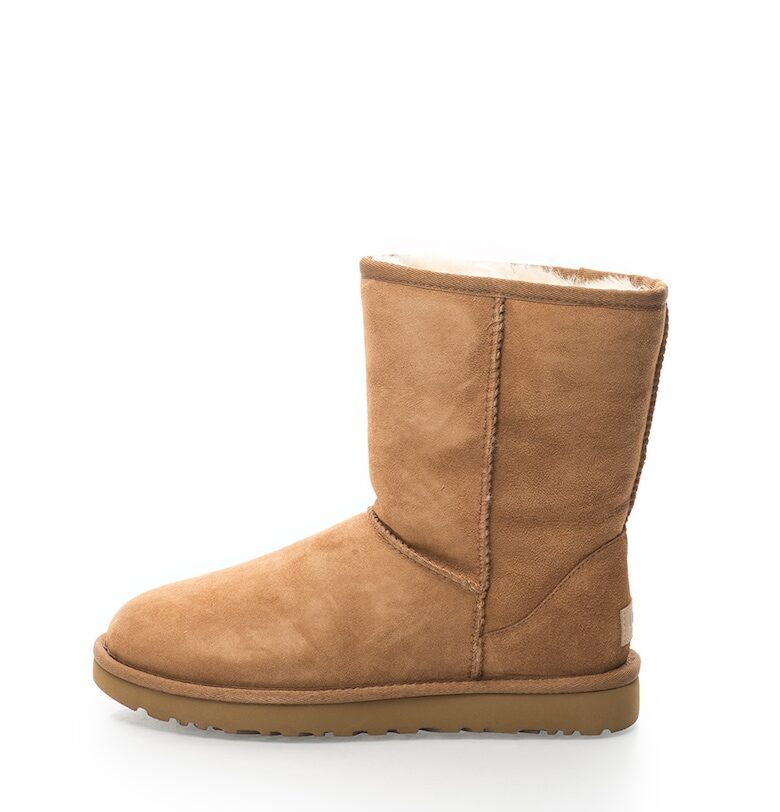 Кафяви велурени боти без връзки UGG