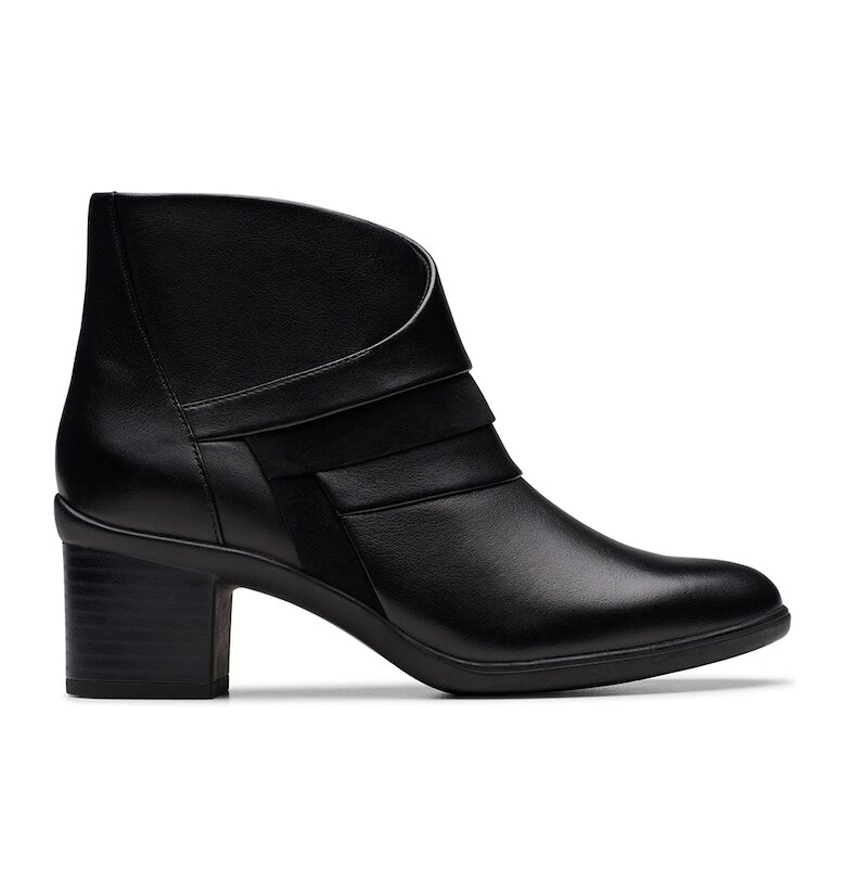 Кожени боти Shaya-Sky с масивен ток Clarks