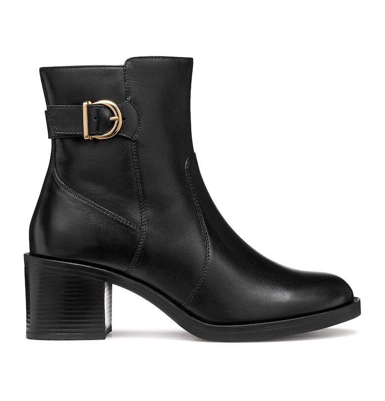 Кожени боти с масивен ток Geox