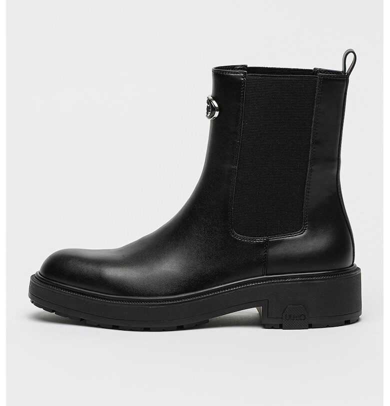 Кожени боти челси с метално лого Liu Jo