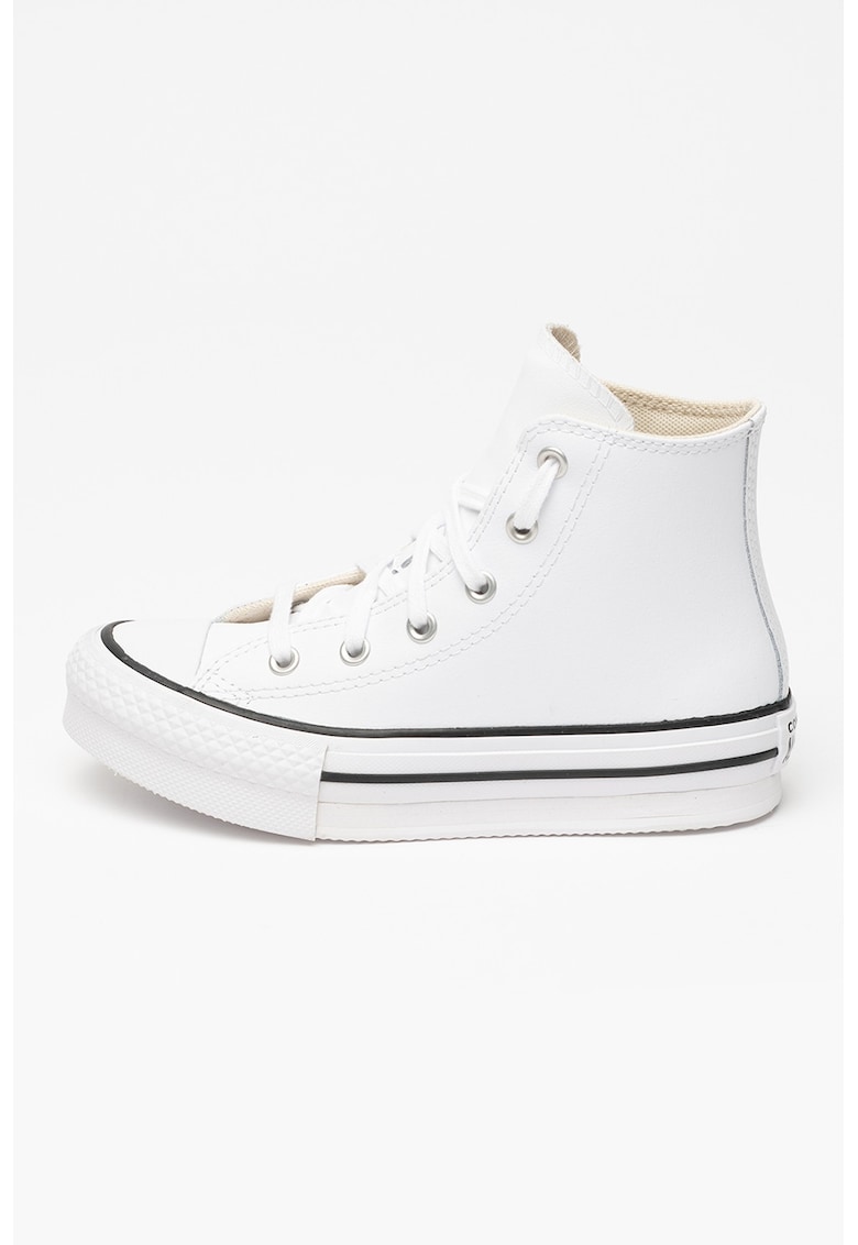 Кожени кецове Chuck Taylor All Star с равна платформа Converse