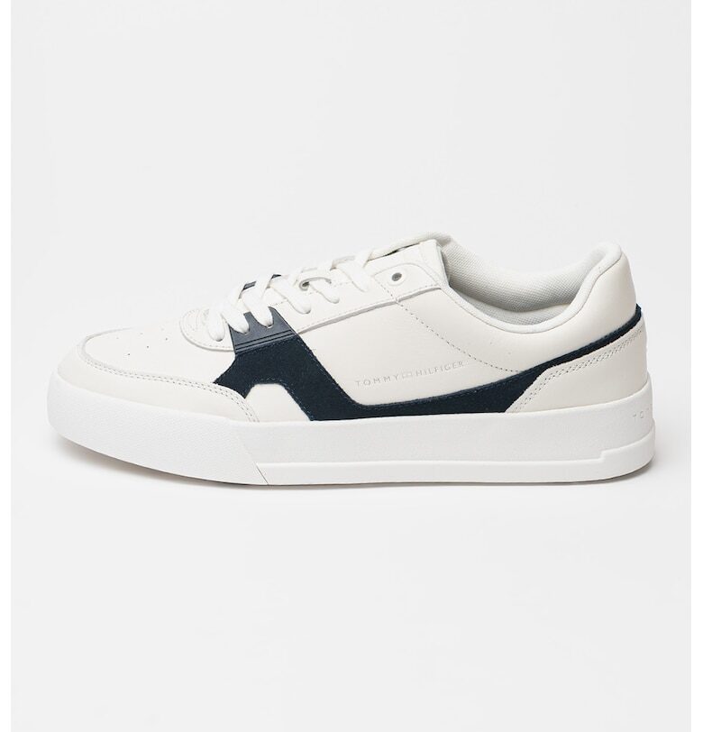 Кожени маратонки Court с велур Tommy Hilfiger