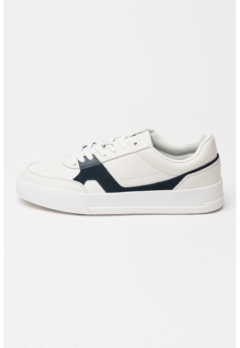 Кожени маратонки Court с велур Tommy Hilfiger