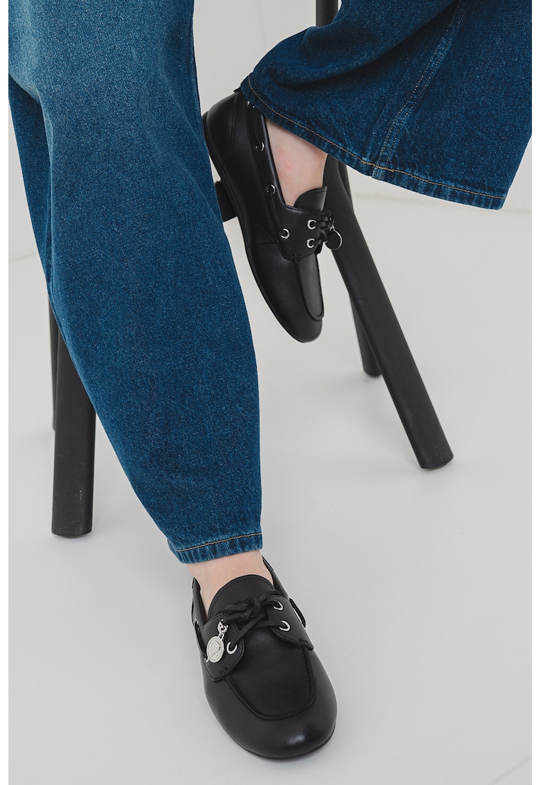 Кожени мокасини Marlee с метален аксесоар Karl Lagerfeld