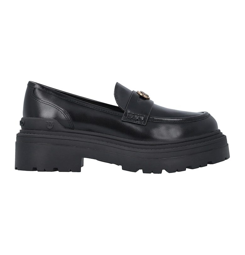 Кожени мокасини с масивен ток Pinko