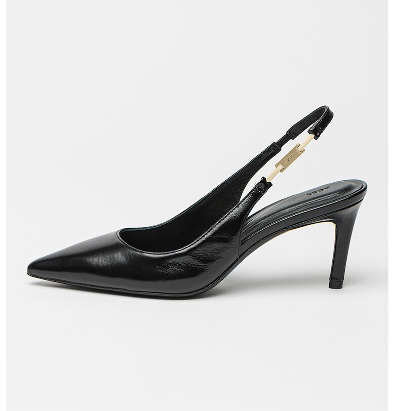 Кожени обувки Gracey с остър връх BOSS