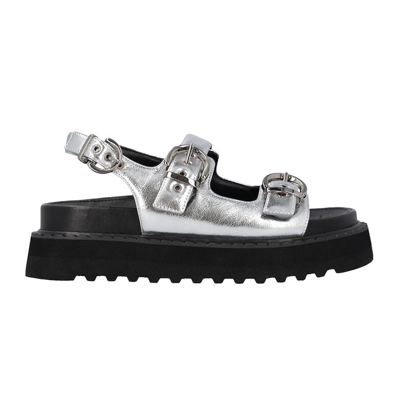 Кожени сандали с равна платформа Pinko