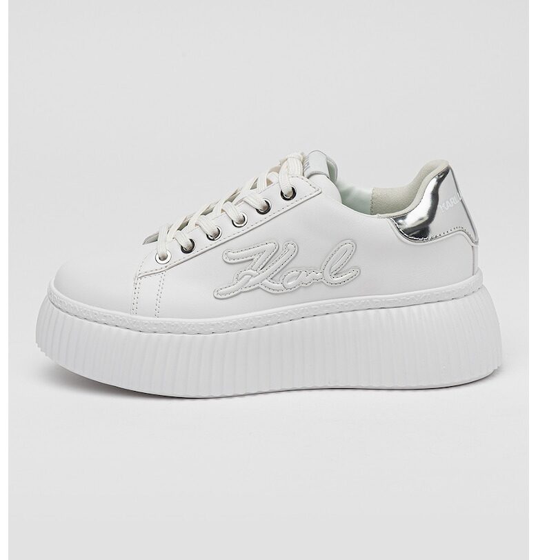 Кожени спортни обувки с равна платформа Karl Lagerfeld