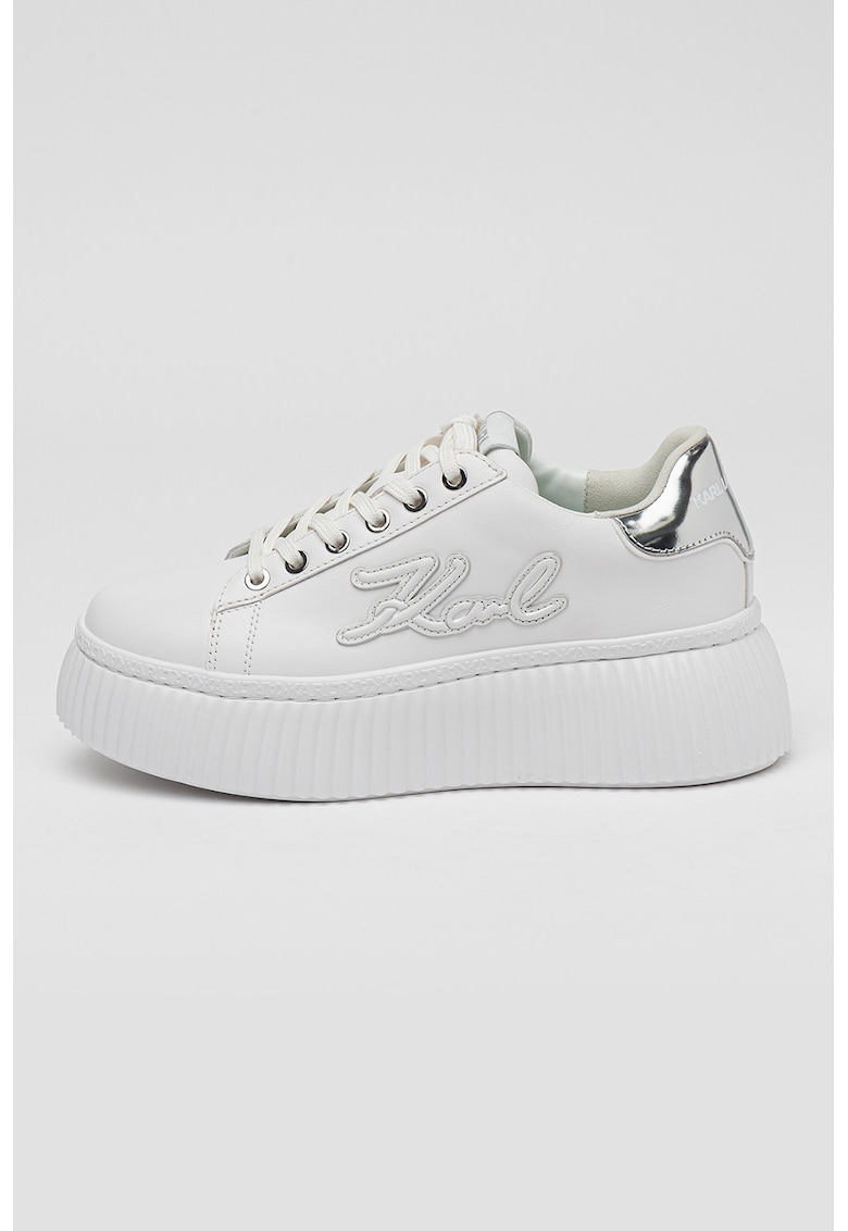 Кожени спортни обувки с равна платформа Karl Lagerfeld