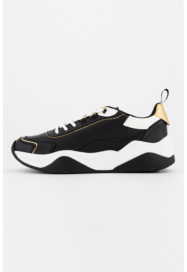 Кожени спортни обувки с цветен блок и шевове ARMANI EXCHANGE