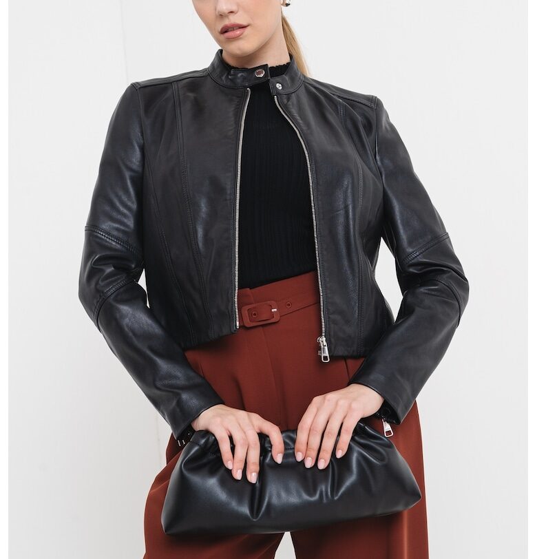 Кожено яке с цип BOSS