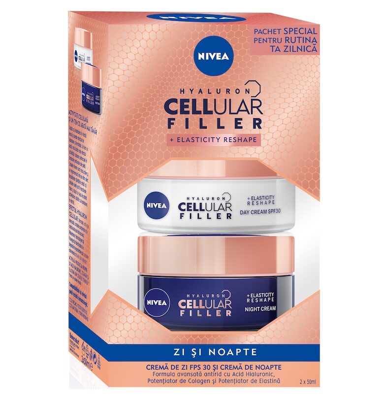Комплект: Дневен крем  Cellular Elasticity SPF30 - 50 мл + Нощен крем Nivea Cellular Elasticity - 50 мл Nivea