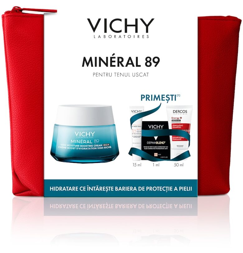 Комплект интензивно хидратиращ крем  Mineral 89 100H - За суха кожа - 50 мл Vichy