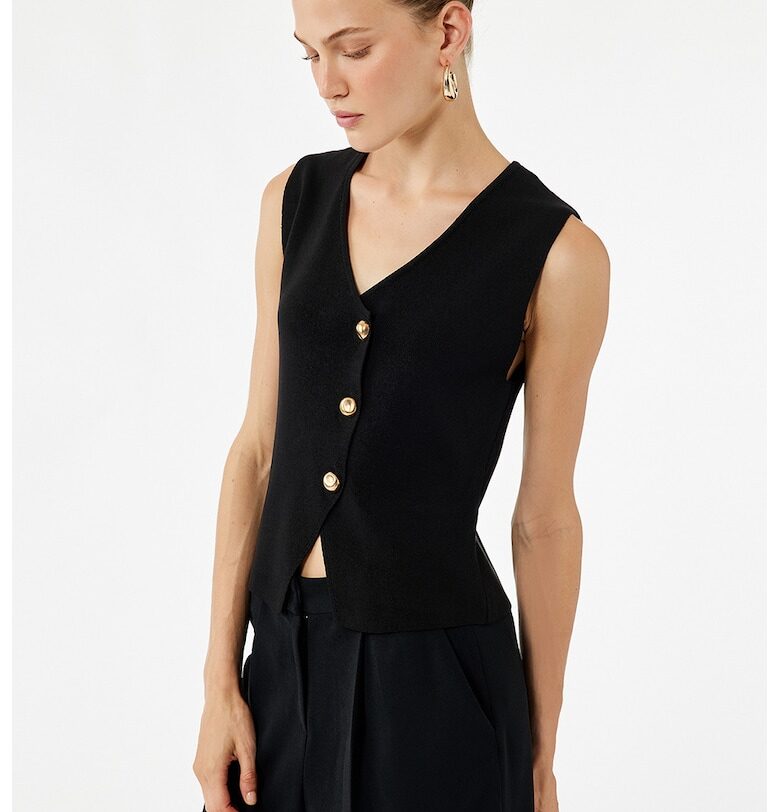 Къс елек с контрастни копчета KOTON