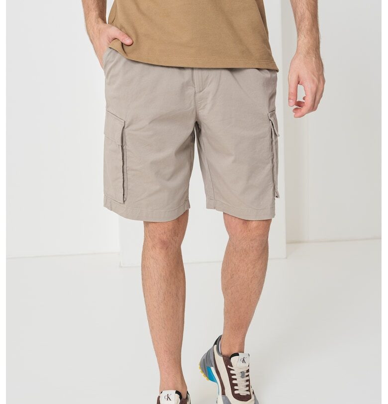 Къс карго панталон с еластична талия CALVIN KLEIN JEANS