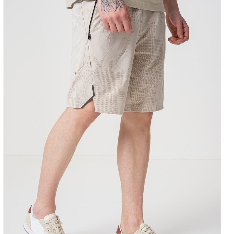 Къс панталон Hecon Desert Active с принт и джобове с цип BOSS