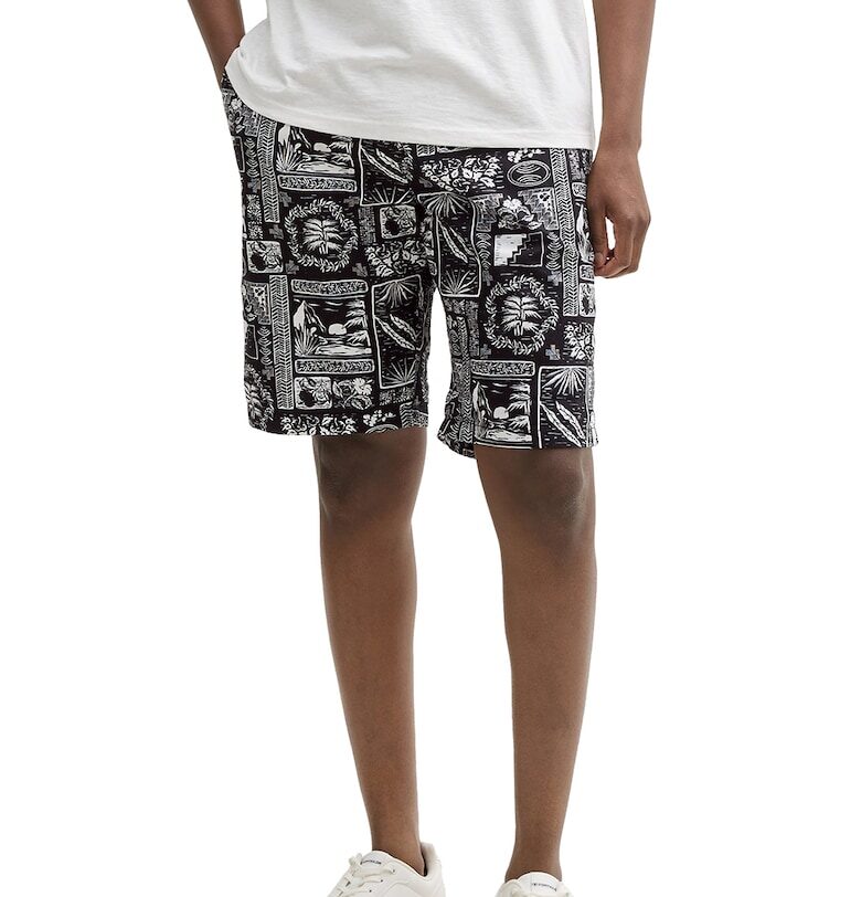 Къс панталон с лен и принт Tom Tailor