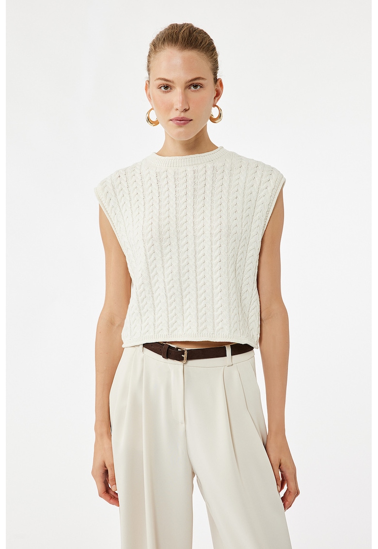 Къс пуловер с къси ръкави KOTON