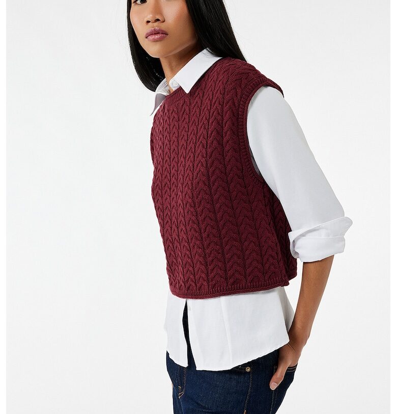 Къс пуловер с къси ръкави KOTON