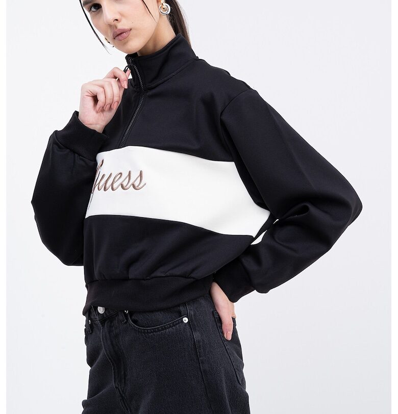 Къс суитшърт с къс цип GUESS