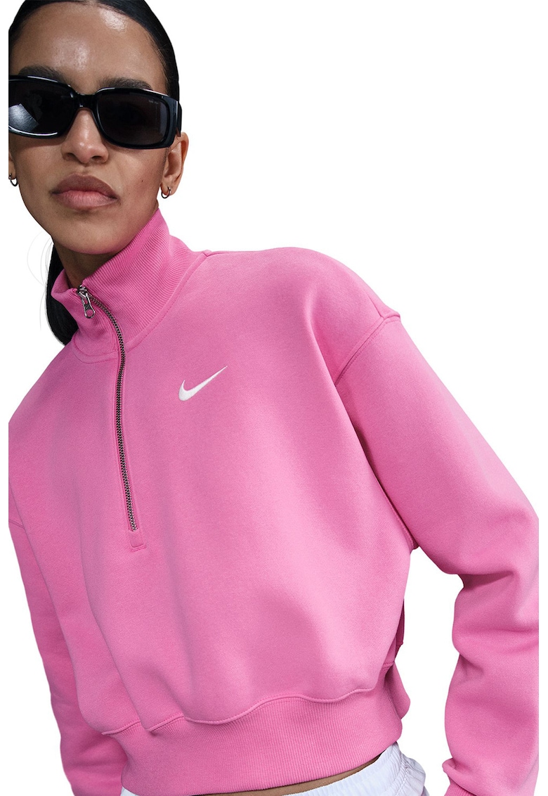 Къс суитшърт с къс цип Nike