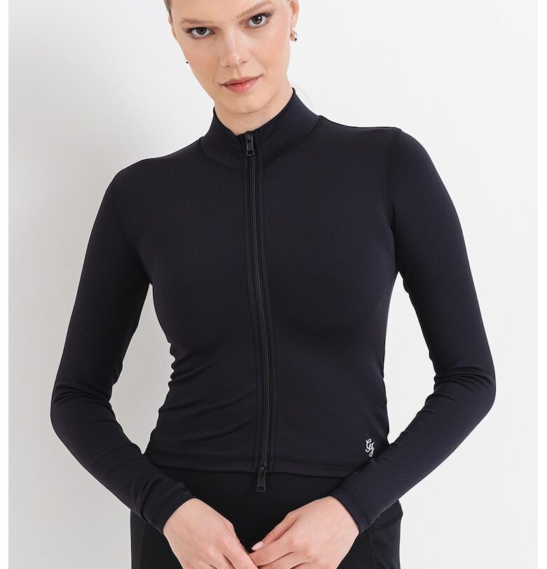 Къс суитшърт с цип GUESS JEANS