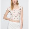 Къса блуза с плодова шарка GAP