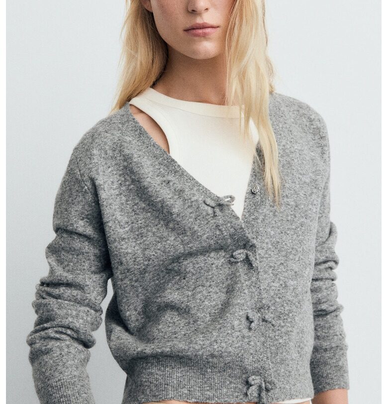 Къса жилетка с вълна Mango