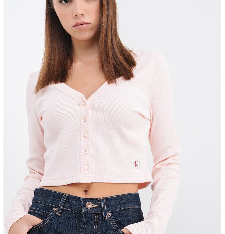 Къса жилетка с шпиц CALVIN KLEIN JEANS