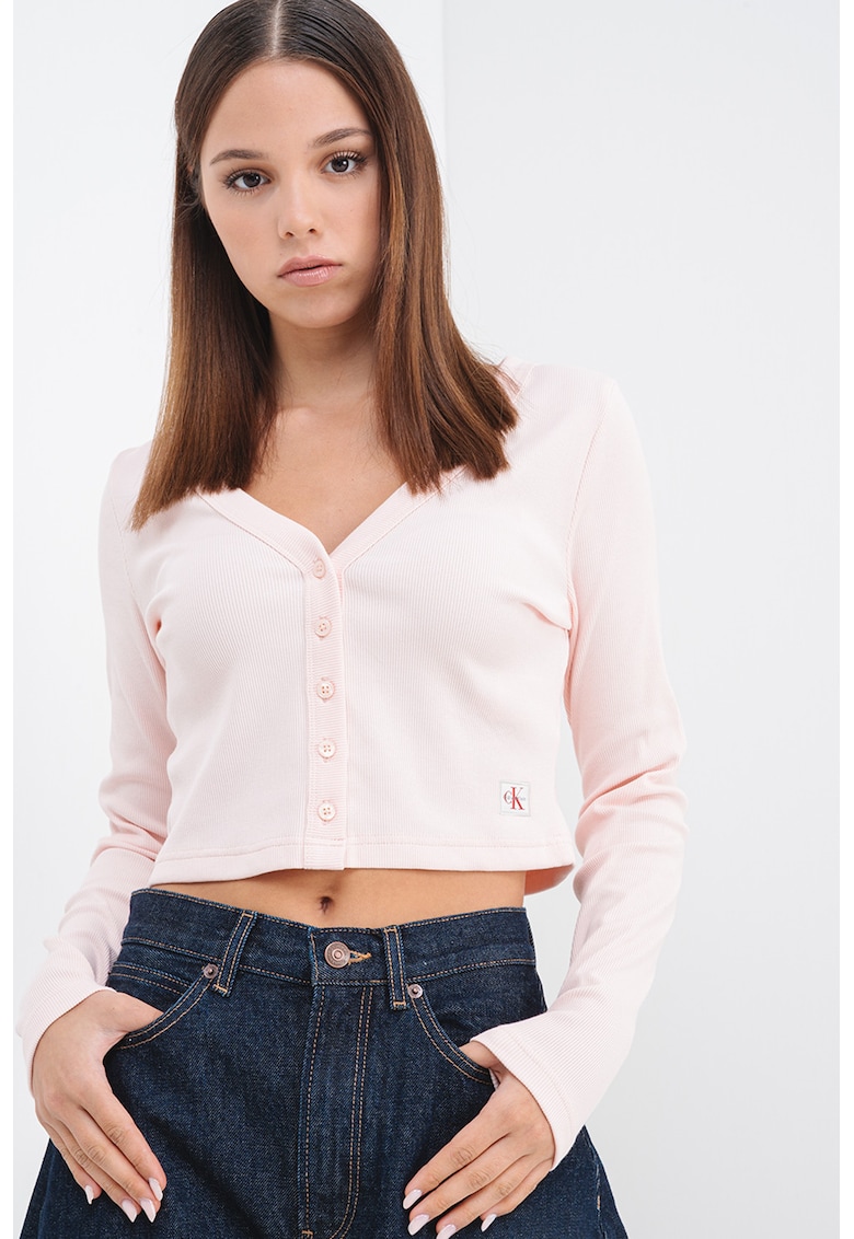 Къса жилетка с шпиц CALVIN KLEIN JEANS