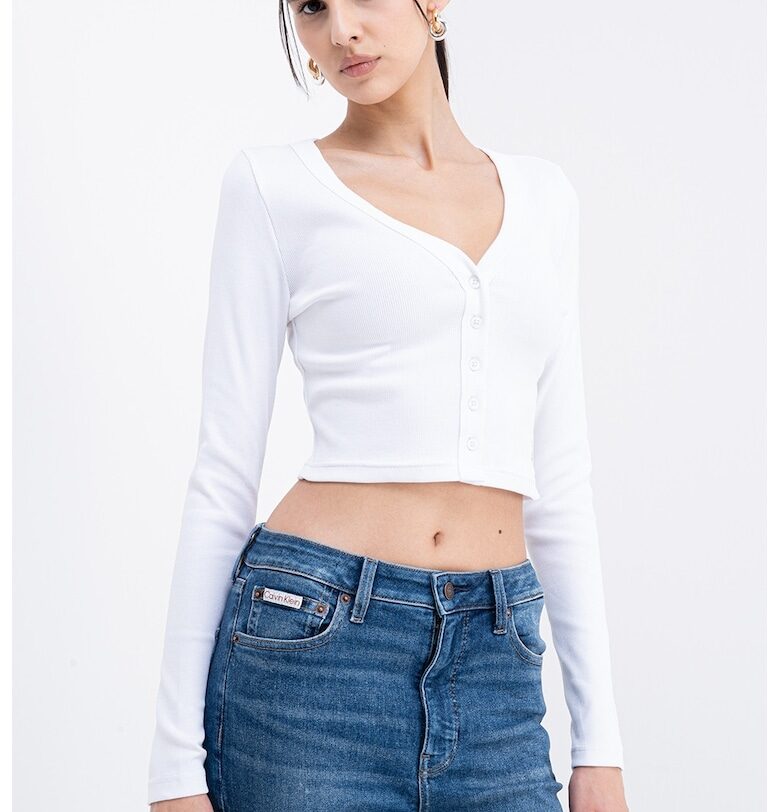 Къса жилетка с шпиц CALVIN KLEIN JEANS