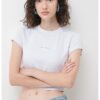 Къса тениска с лого CALVIN KLEIN JEANS