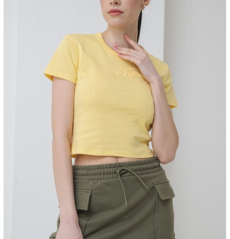 Къса тениска с лого HUGO