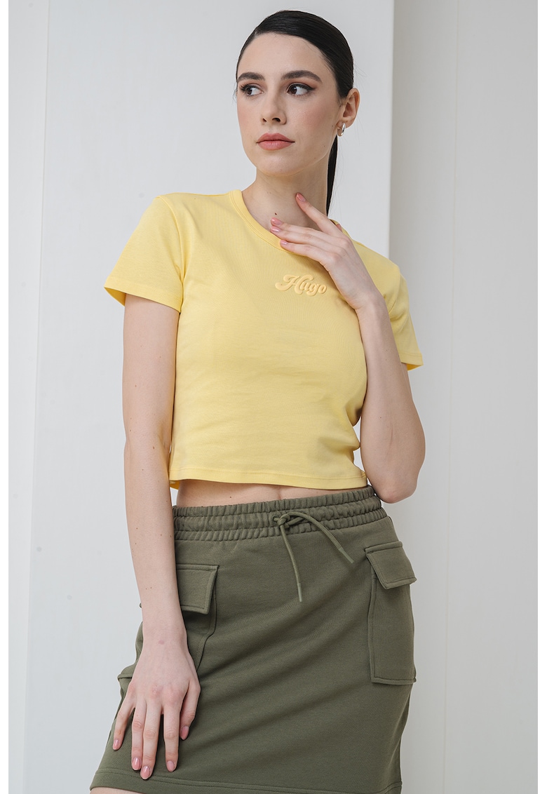 Къса тениска с лого HUGO