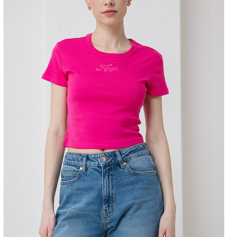 Къса тениска с лого HUGO