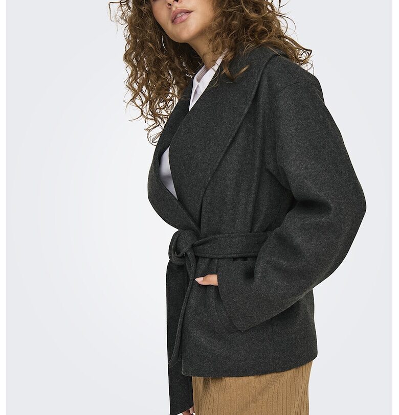 Късо палто с връзка Only