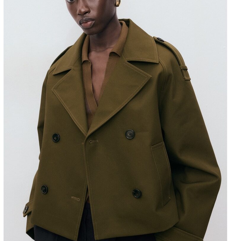 Късо свободно палто Mango