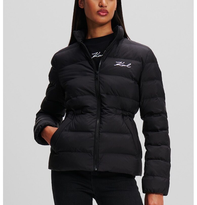 Късо яке с бродирано лого Karl Lagerfeld