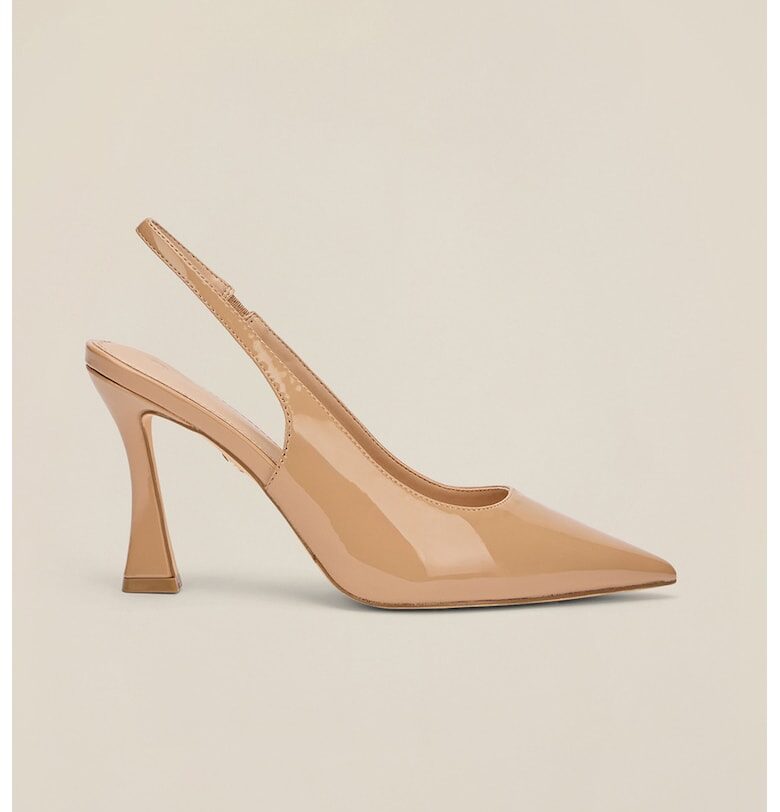 Лачени обувки от еко кожа с отворена пета Oltre