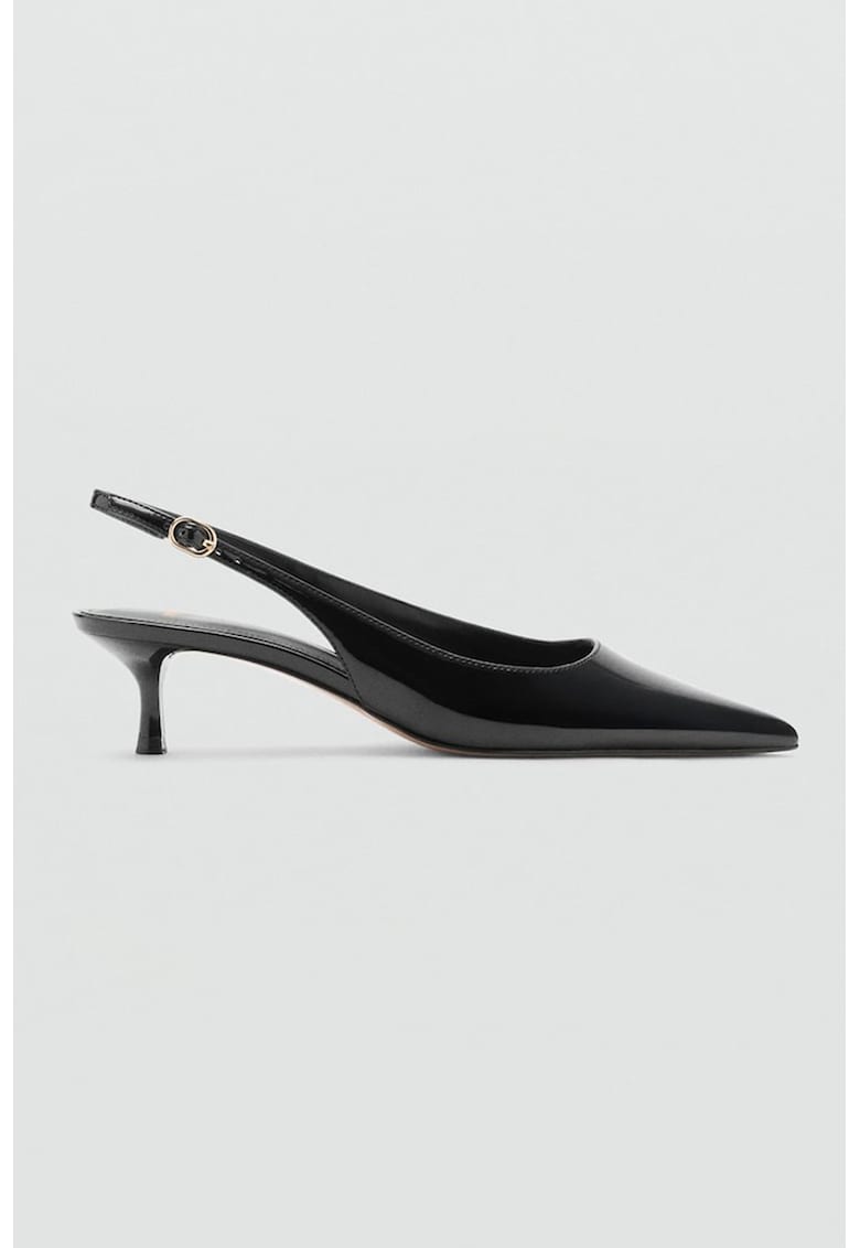 Лачени обувки с котешки ток Mango