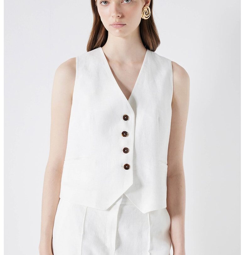 Ленено сако без ръкави Ipekyol