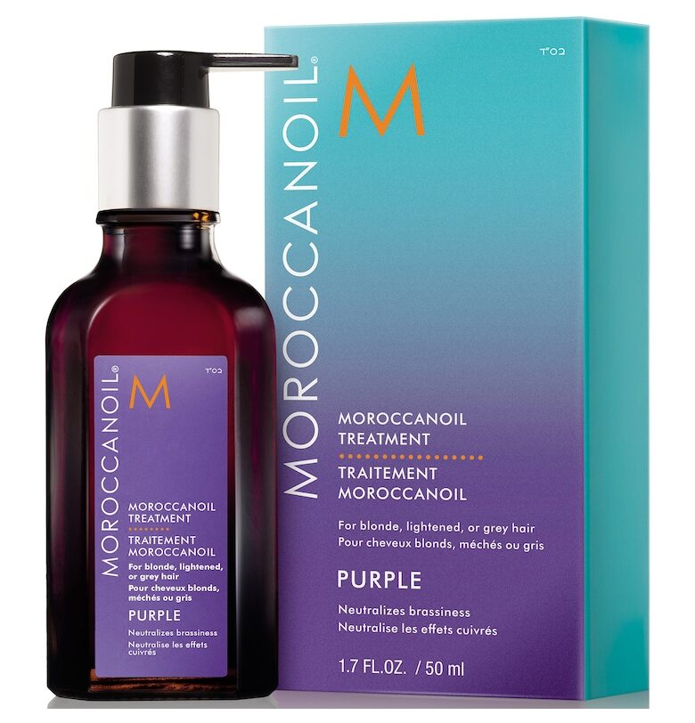 Лилаво масло за третиране  за руса - светла или сива коса - 50 мл Moroccanoil