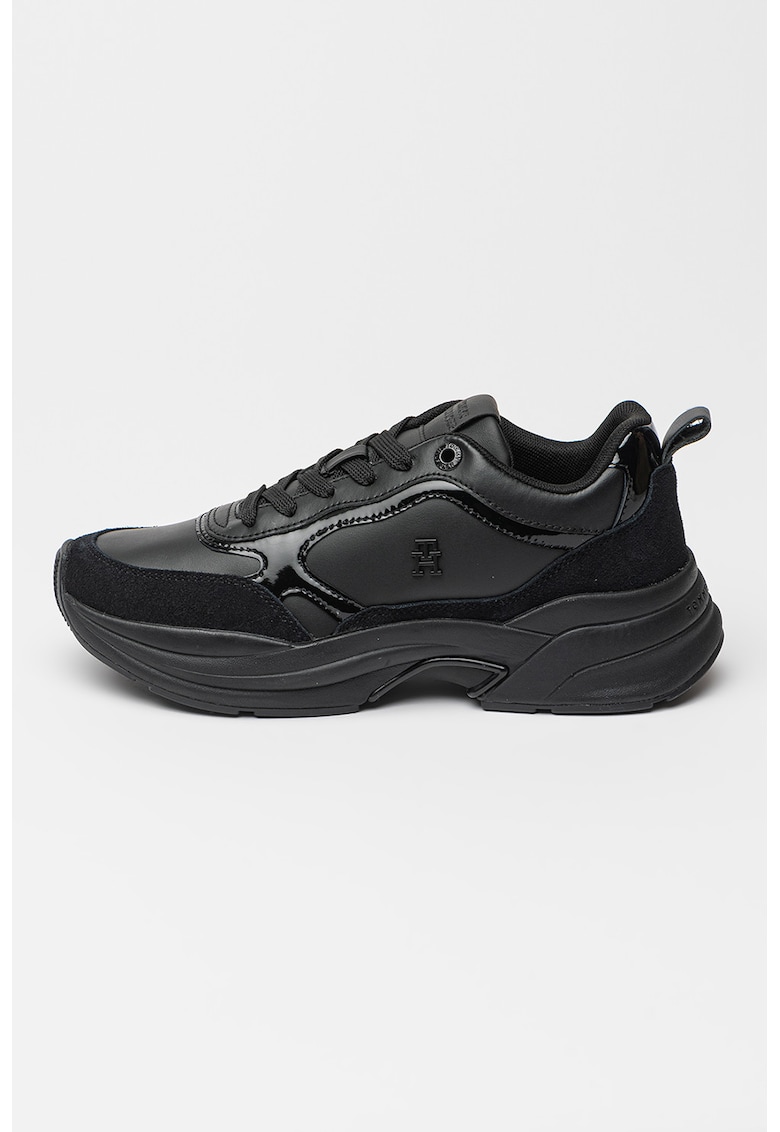 Масивни полускосени маратонки Runner от лачена кожа Tommy Hilfiger