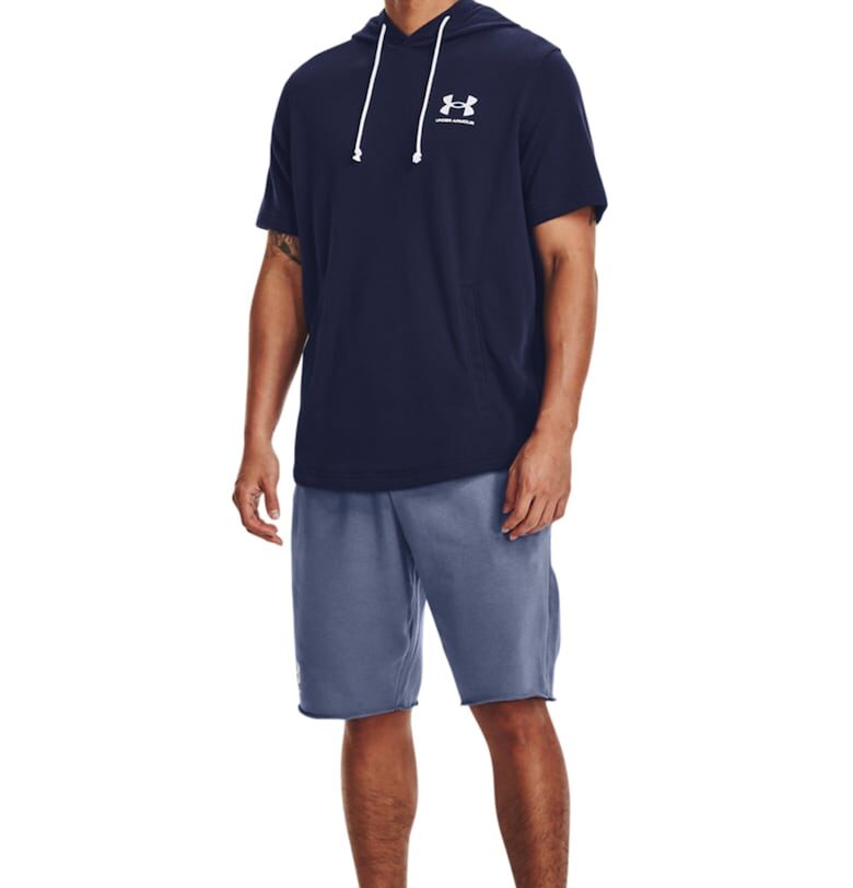 Мъхесто худи Rival с къси ръкави Under Armour