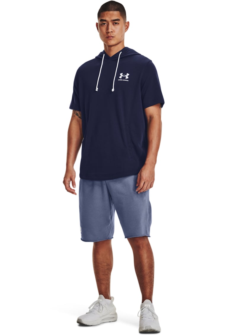 Мъхесто худи Rival с къси ръкави Under Armour